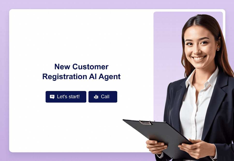 New Customer Registration AI Agent Template | Jotform