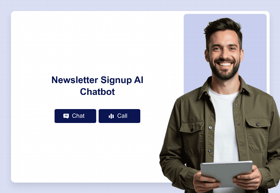 Newsletter Signup AI Chatbot Template | Jotform