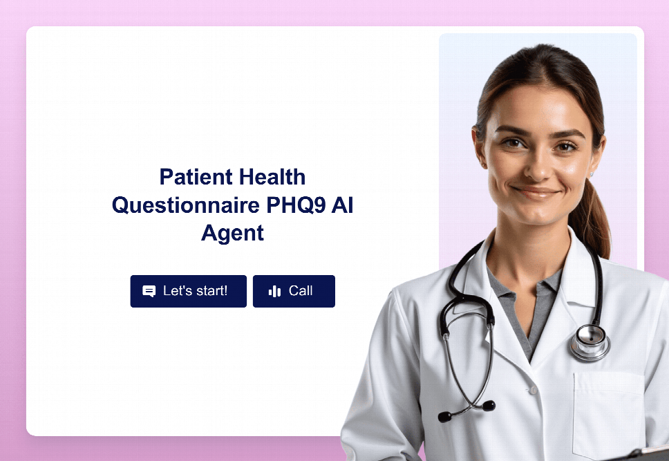 Patient Health Questionnaire PHQ9 AI Agent Template | Jotform