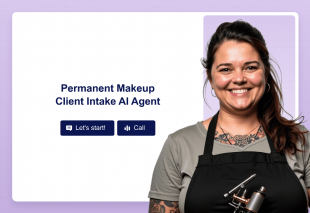 Permanent Makeup Client Intake AI Agent Template Thumbnail