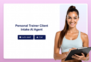 Personal Trainer Client Intake AI Agent Template Thumbnail