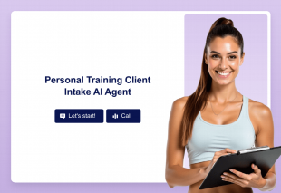 Personal Training Client Intake AI Agent Template Thumbnail