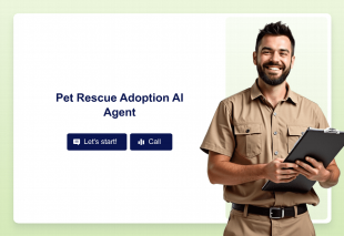 Pet Rescue Adoption AI Agent Template Thumbnail