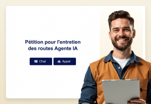 Pétition pour l'entretien des routes Agente IA Template Thumbnail