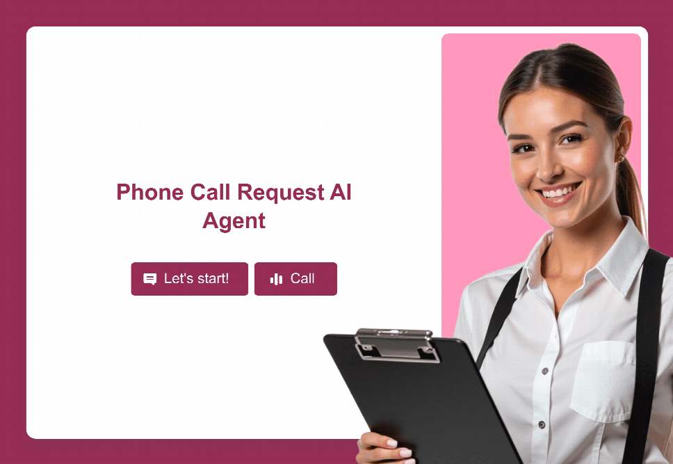 Request Call Phone Call Request AI Agent Template | Jotform