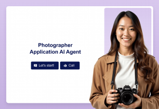 Photographer Application AI Agent Template Thumbnail