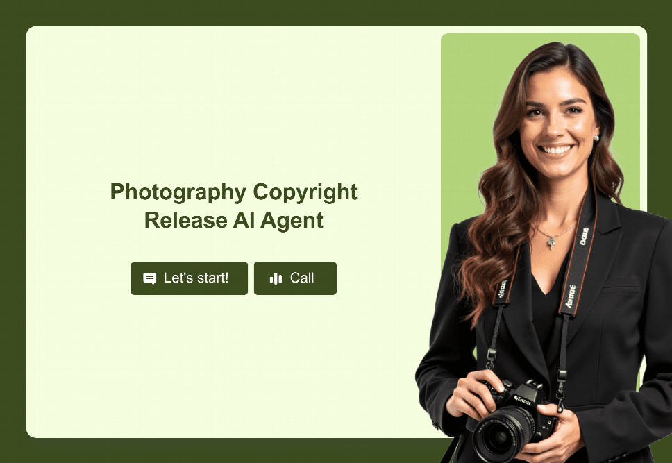 Photography Copyright Release AI Agent Template | Jotform