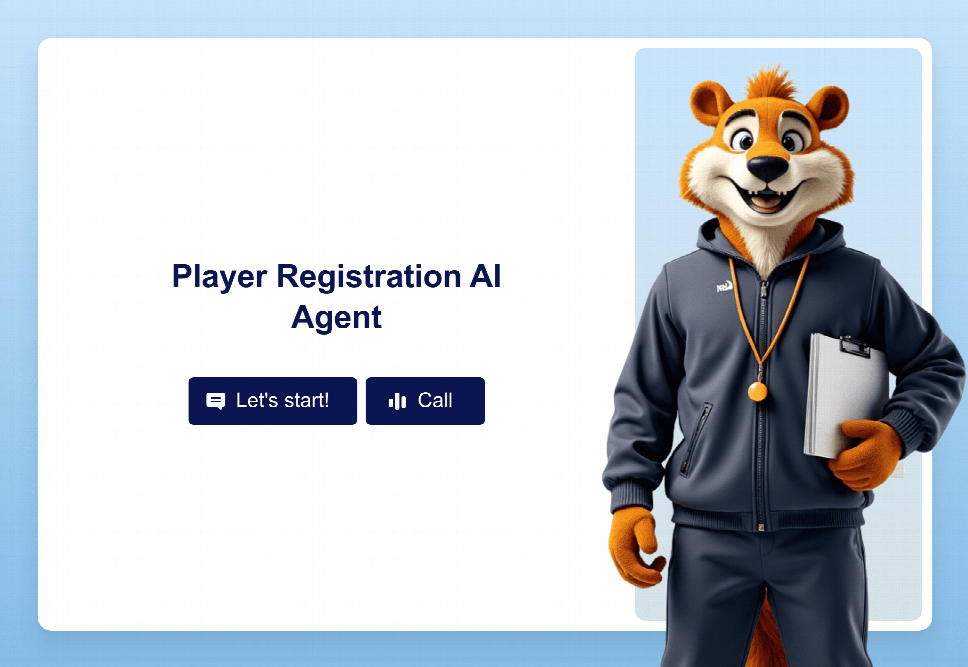 Player Registration AI Agent Template | Jotform