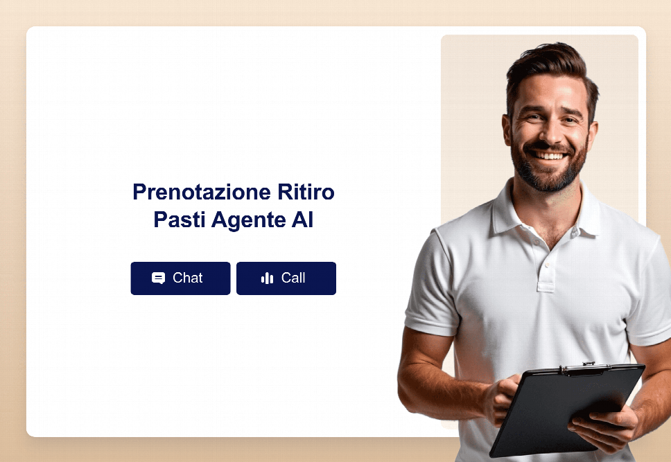 Prenotazione Ritiro Pasti Agente AI | Jotform