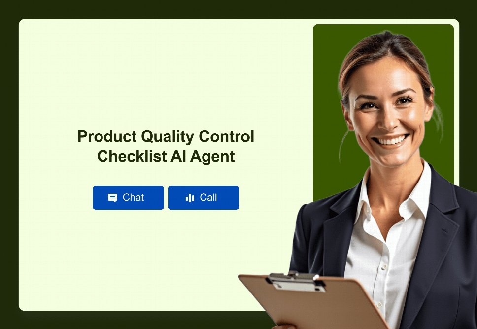 Checliist User Control Product Quality Control Checklist AI Agent Template | Jotform