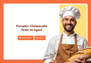 Pumpkin Cheesecake Order AI Agent Template Thumbnail