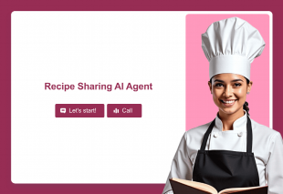 Recipe Sharing AI Agent Template Thumbnail