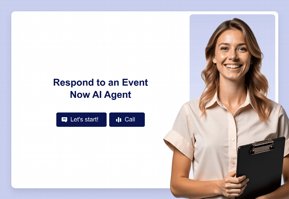 Respond to an Event Now AI Agent Template | Jotform