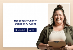 Responsive Charity Donation AI Agent Template Thumbnail