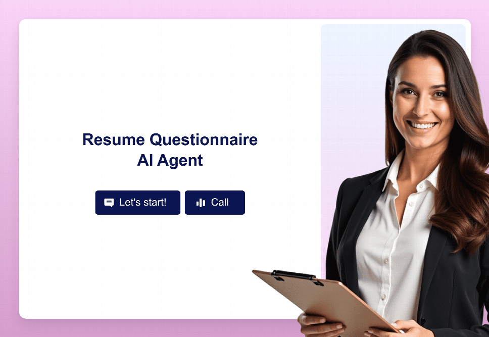 Resume Questionnaire AI Agent Template | Jotform