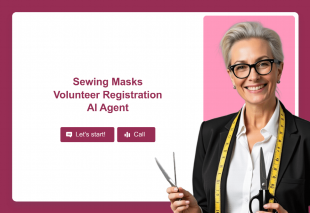 Sewing Masks Volunteer Registration AI Agent Template Thumbnail