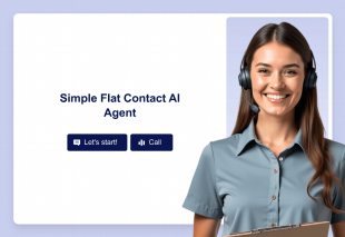 Simple Flat Contact AI Agent Template Thumbnail