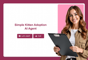 Simple Kitten Adoption AI Agent Template Thumbnail