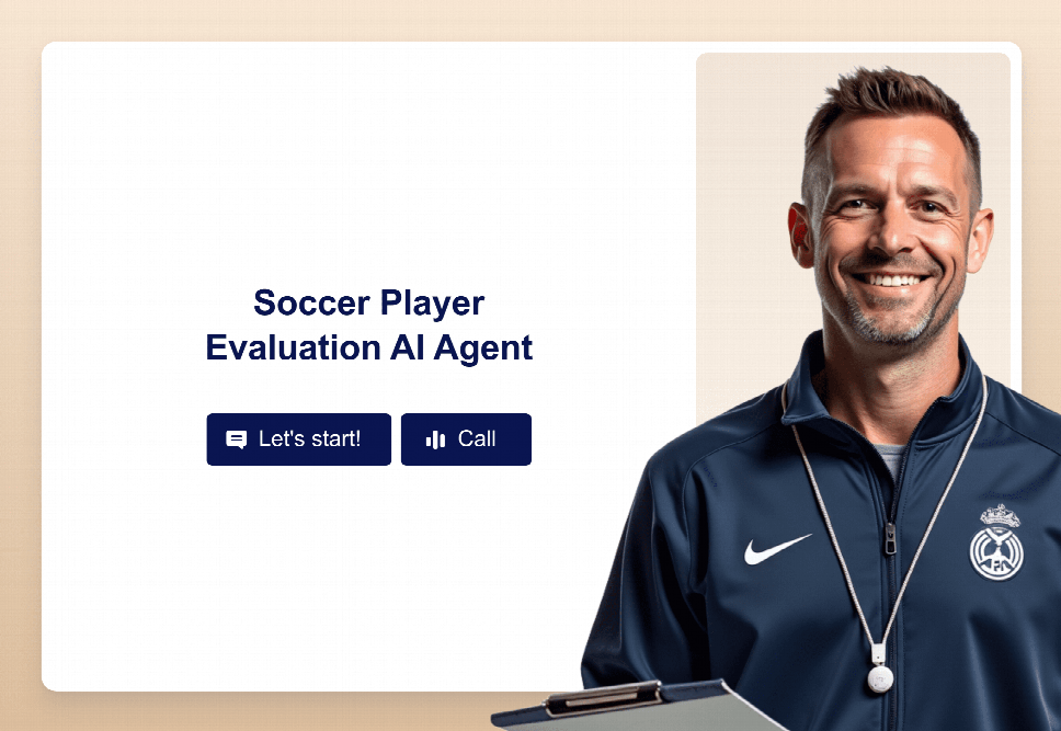 Soccer Player Evaluation AI Agent Template | Jotform