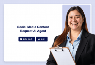 Social Media Content Request AI Agent Template Thumbnail