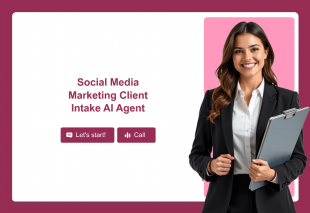 Social Media Marketing Client Intake AI Agent Template Thumbnail