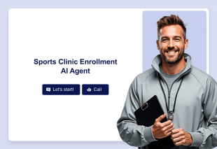 Sports Clinic Enrollment AI Agent Template Thumbnail