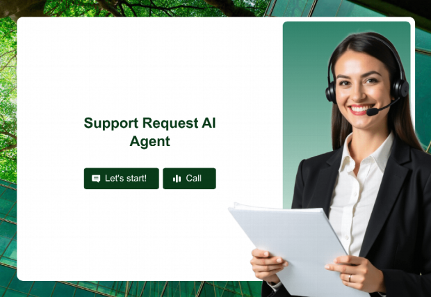 Support Request AI Agent Slide