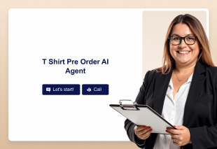 T Shirt Pre Order AI Agent Template Thumbnail