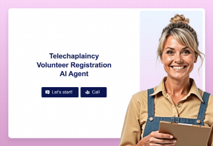 Telechaplaincy Volunteer Registration AI Agent Template Thumbnail