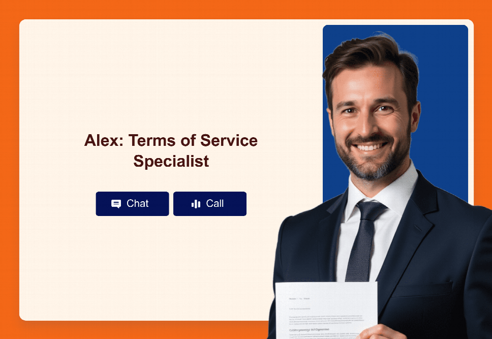 Terms of Service Agreement AI Agent Template | Jotform