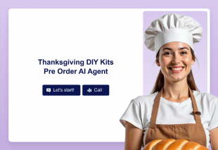 Thanksgiving DIY Kits Pre Order AI Agent Template Thumbnail
