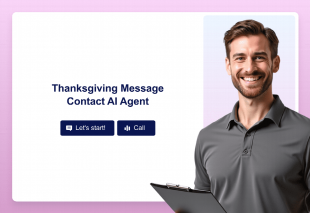 Thanksgiving Message Contact AI Agent Template Thumbnail