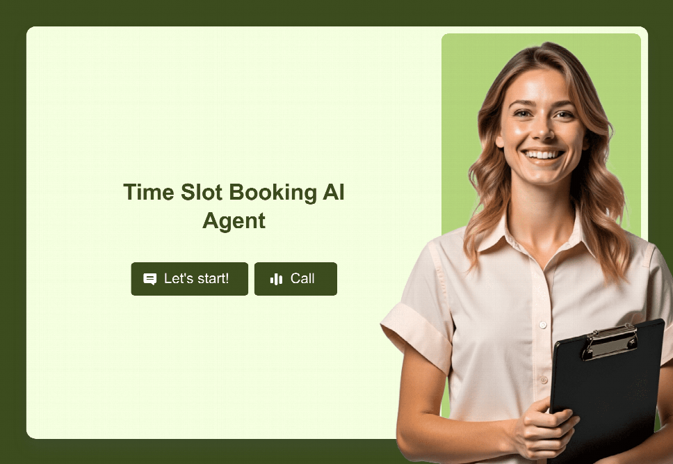 Time Slot Booking AI Agent Template | Jotform