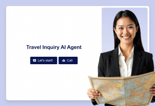 Travel Inquiry AI Agent Template Thumbnail