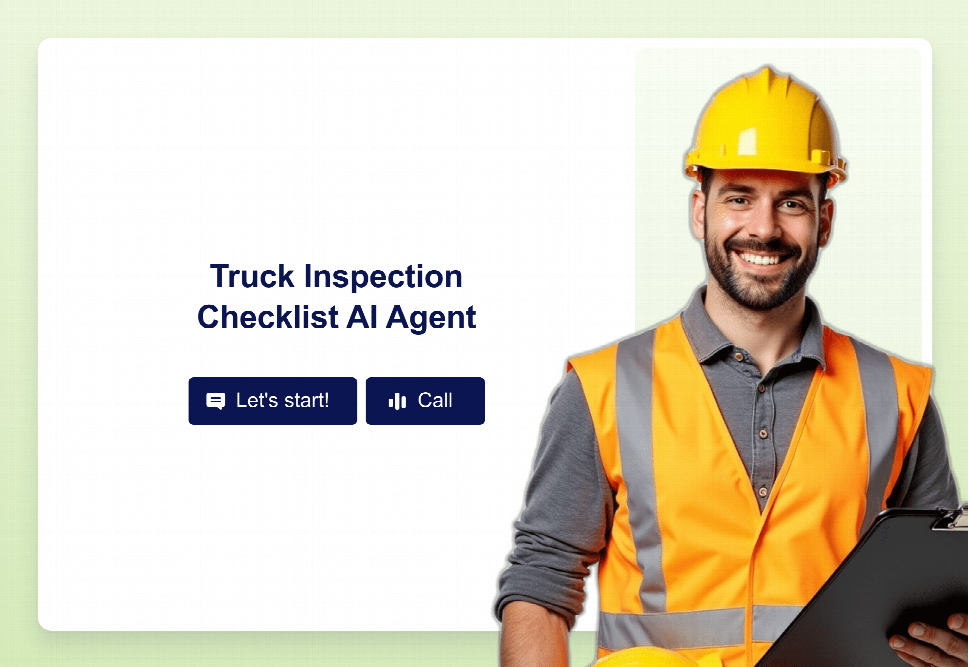 Truck Inspection Checklist AI Agent Template | Jotform