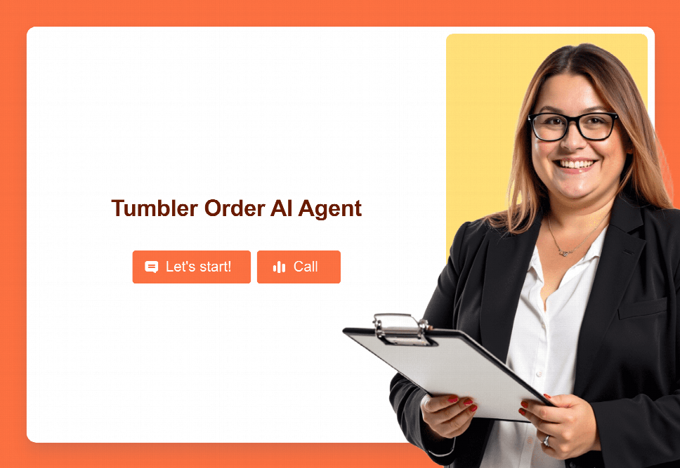 Tumbler Order Assistant | Jotform
