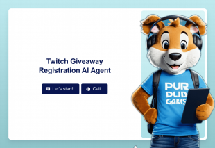 Twitch Giveaway Registration AI Agent Template Thumbnail