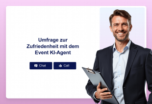 Umfrage zur Zufriedenheit mit dem Event KI-Agent Thumbnail
