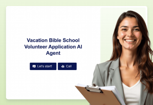 Vacation Bible School Volunteer Application AI Agent Template Thumbnail