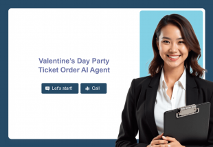 Valentine’s Day Party Ticket Order AI Agent Template Thumbnail