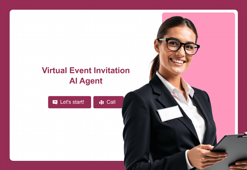 Virtual Event Invitation AI Agent Template | Jotform
