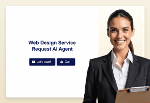 Web Design Service Request AI Agent Template Thumbnail