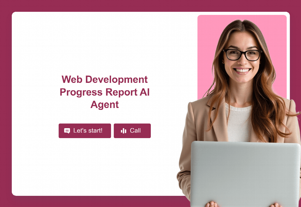 Web Development Progress Report AI Agent Template | Jotform