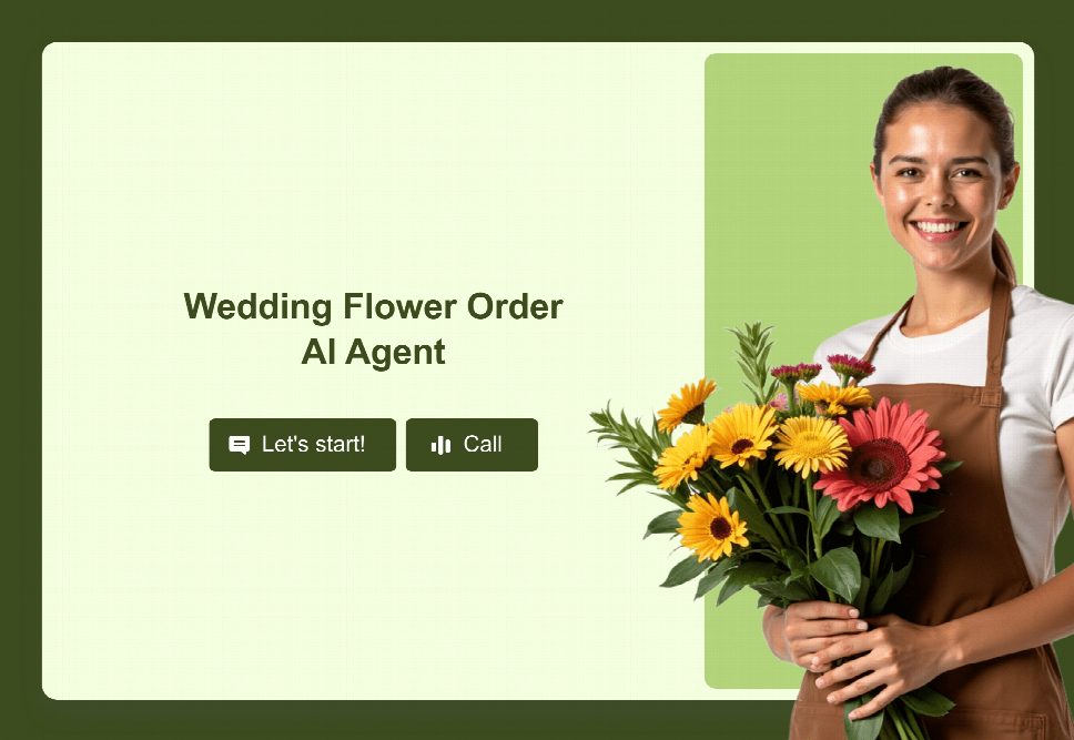 Wedding Flower Order AI Agent Template | Jotform