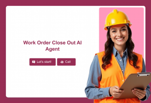 Work Order Close Out AI Agent Template Thumbnail