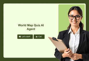 World Map Quiz AI Agent Template Thumbnail