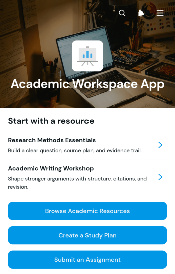 Academic Workspace App Template