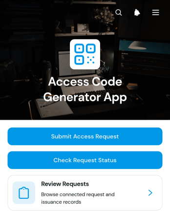 Access Code Generator App Template