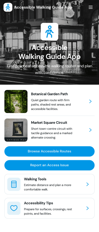 Accessible Walking Guide App Template