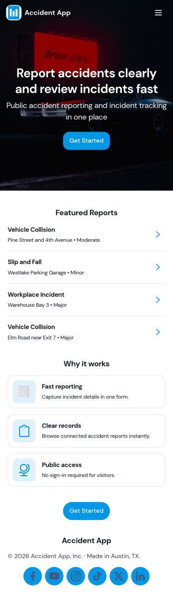 Accident App Template